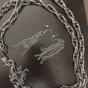 🤩Scarf necklace with earrings